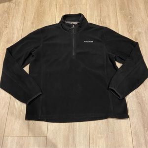 Avalanche Black Long Sleeve Half Zip Fleece, Large